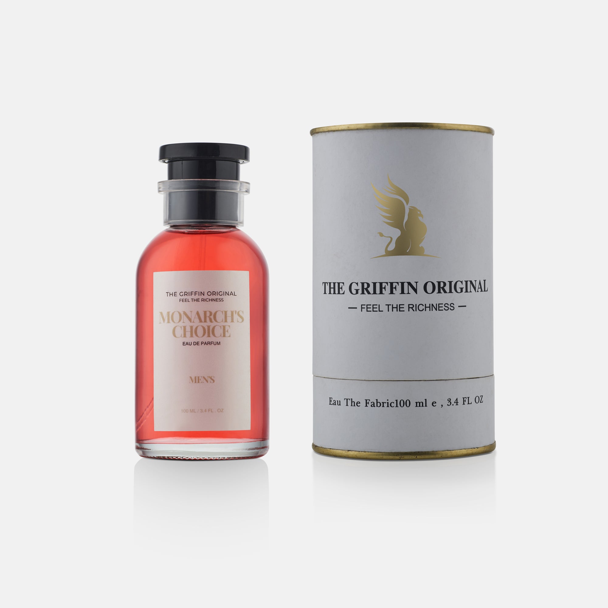 Perfume bottle and packaging of 'The Griffin Original' on a white background